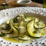 ['Mousse de courgette em copos, com textura cremosa e decoração de folhas de menta.', 'Close de mousse de courgette em verrines, com um toque de menta fresca.', 'Mousse de courgette colorida em copos, mostrando a cremosidade e ingredientes frescos.', 'Detalhe de mousse de courgette apresentada em verrines, decorada com menta.']