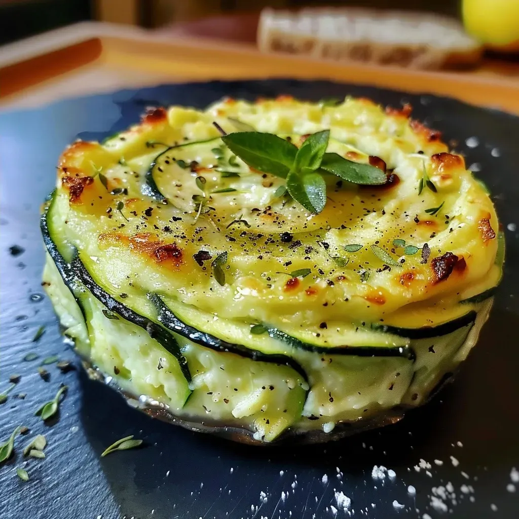 ['Mousse de courgette em copos, com textura cremosa e decoração de folhas de menta.', 'Close de mousse de courgette em verrines, com um toque de menta fresca.', 'Mousse de courgette colorida em copos, mostrando a cremosidade e ingredientes frescos.', 'Detalhe de mousse de courgette apresentada em verrines, decorada com menta.']
