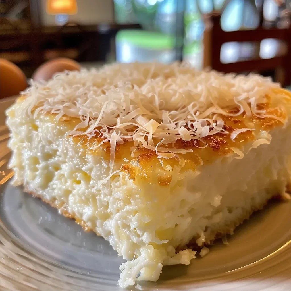 ['Nhoque Doce de Coco, com textura suculenta e coberto de coco ralado.', 'Close-up de Nhoque Doce de Coco, em destaque, com aparência cremosa.', 'Nhoque Doce de Coco em vista lateral, mostrando sua camada de coco ralado.', 'Nhoque Doce de Coco, visivelmente apetitoso, coberto de açúcar e coco.']