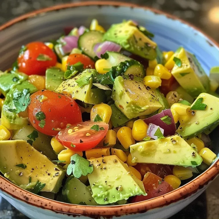 ['Close-up de uma salada colorida com abacate e tomates cherry.', 'Salada de abacate com cebola roxa e coentro fresca.', 'Prato vibrante de salada de abacate com molho de limão.', 'Salada fresca de abacate, tomates e cebola, pronta para servir.']