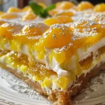 ['Torta de maracujá com camada cremosa e crosta dourada.', 'Vista lateral de uma torta refrescante de maracujá.', 'Detalhe da torta de maracujá, mostrando sua textura cremosa.', 'Close de uma deliciosa torta de maracujá com decoração de limão.']