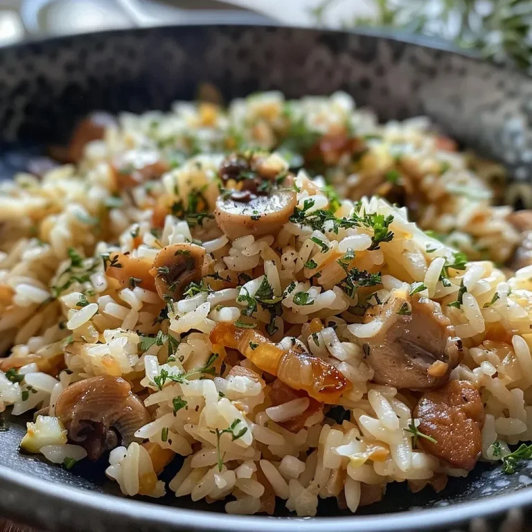 ['Close-up de arroz solto com folhas de hortelã.', 'Prato de arroz com hortelã fresco e temperos.', 'Arroz cozido com hortelã em destaque.', 'Vista lateral de arroz aromatizado com hortelã.']