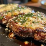 ['Bife à parmegiana suculento com queijo derretido por cima.', 'Vista lateral de um bife à parmegiana crocante e apetitoso.', 'Prato de bife à parmegiana com molho de tomate e queijo.', 'Close de bife à parmegiana perfeito, coberto com queijo e molho.']