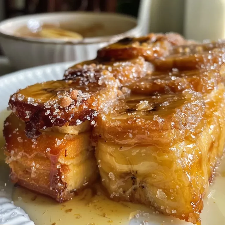 ['Bolo de banana com crostinha de açúcar e canela em close-up.', 'Fatia de bolo de banana coberta com açúcar e canela.', 'Bolo de banana com textura dourada e crocante.', 'Bolo de banana com crosta de açúcar e canela.']