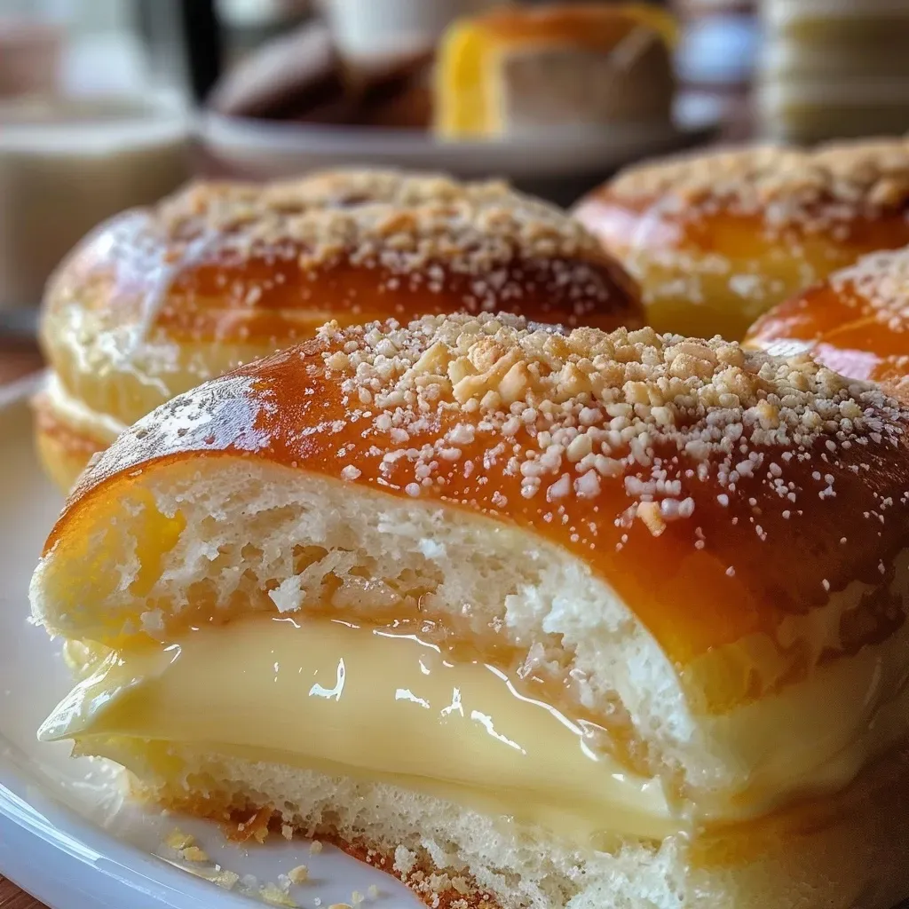 ['Bolo de fubá cremoso com pedaços de goiabada.', 'Close de um bolo de fubá cremoso com goiabada na lateral.', 'Fatias de bolo de fubá cremoso com goiabada expostas.', 'Vista lateral de um bolo de fubá cremoso com cubos de goiabada.']