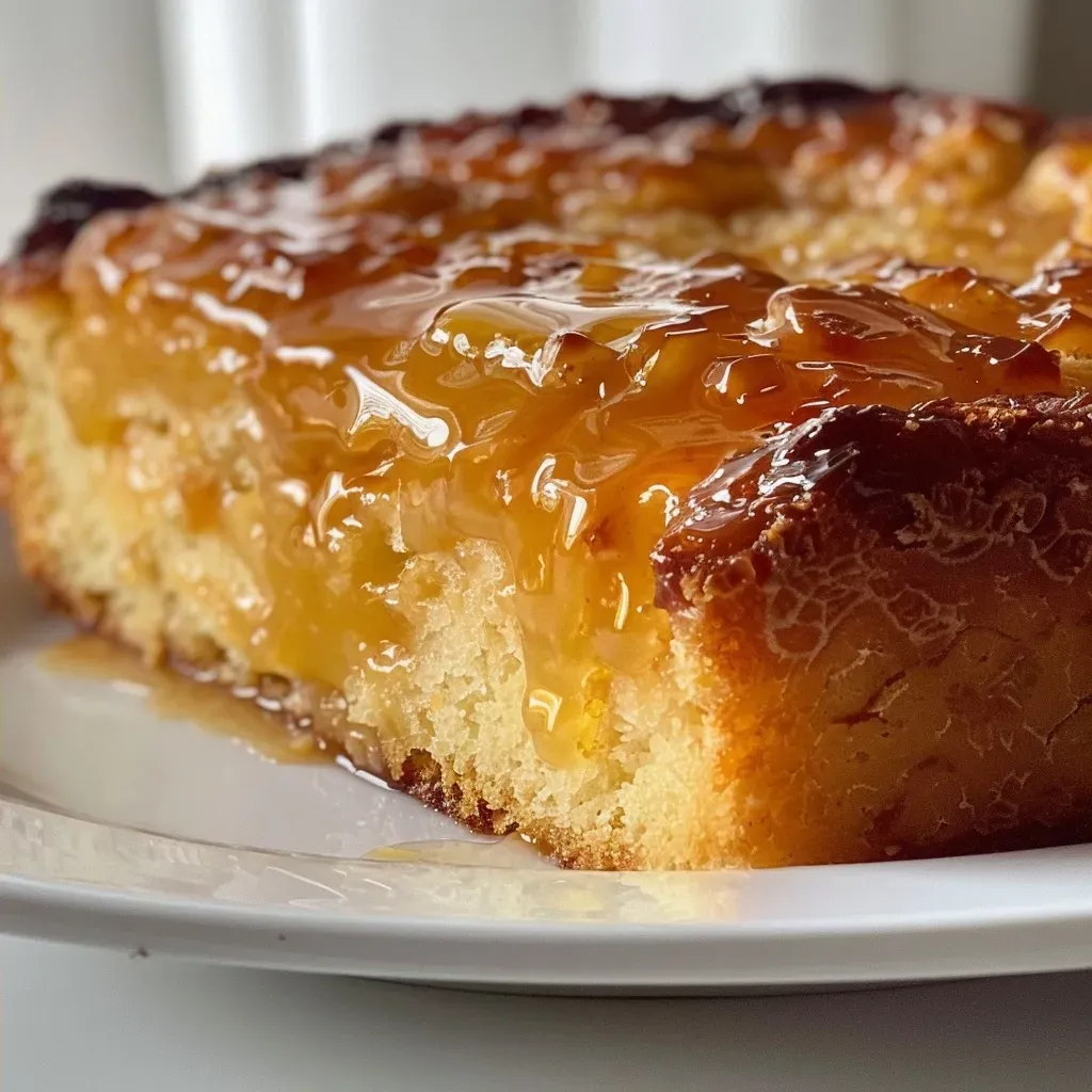Bolo de maçã com canela, visto de lado, mostrando suas camadas e textura.
