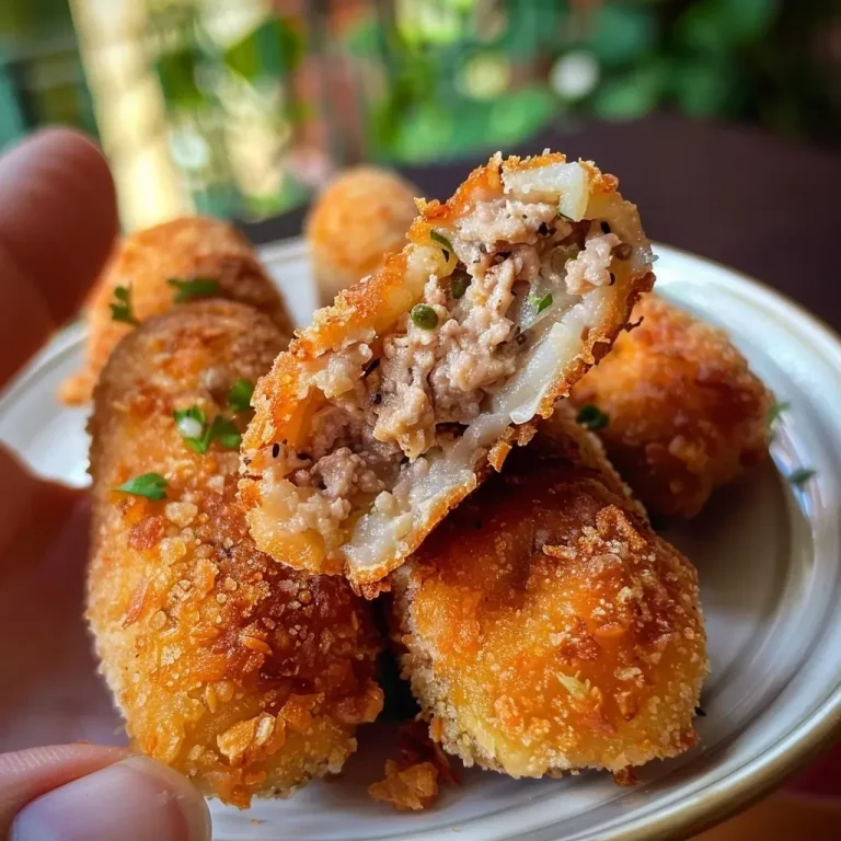 ['Croquete de carne moída com aparência suculenta e dourada.', 'Close de croquetes de carne com textura crocante.', 'Croquete de carne moída em vista lateral, com detalhe da crosta.', 'Porção de croquetes de carne moída com brilho apetitoso.']