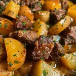 ['Escondidinho de carne moída com purê de batata e queijo gratinado.', 'Prato de escondidinho de carne moída coberto com purê de batata e queijo derretido.', 'Close-up de escondidinho de carne moída com purê de batata e crosta dourada.', 'Porção suculenta de escondidinho de carne moída com purê de batatas e queijo.']