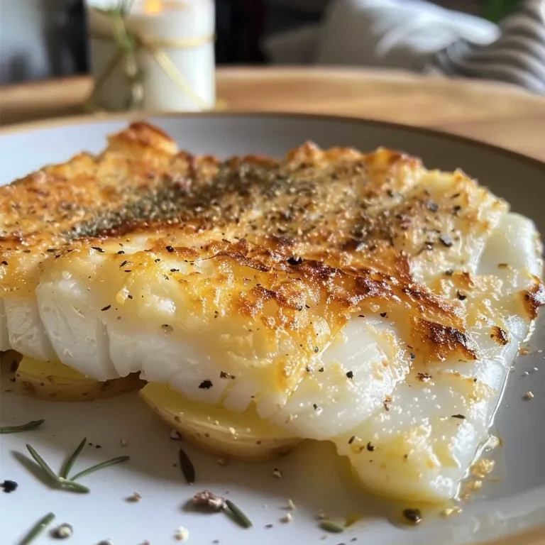 ['Filé de merluza gratinado com queijo e batatas em camadas.', 'Close de um filé de merluza coberto com queijo gratinado.', 'Prato de filé de merluza gratinado em destaque, com batatas.', 'Filé de merluza gratinado em uma travessa, com ingredientes visíveis.']