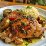 ['Close-up de um prato de galinhada caipira, mostrando frango e arroz.', 'Galinhada caipira suculenta em um prato, com legumes coloridos.', 'Prato de galinhada caipira, com frango, arroz e vegetais.', 'Detalhe de galinhada caipira, enfatizando a textura e os ingredientes.']