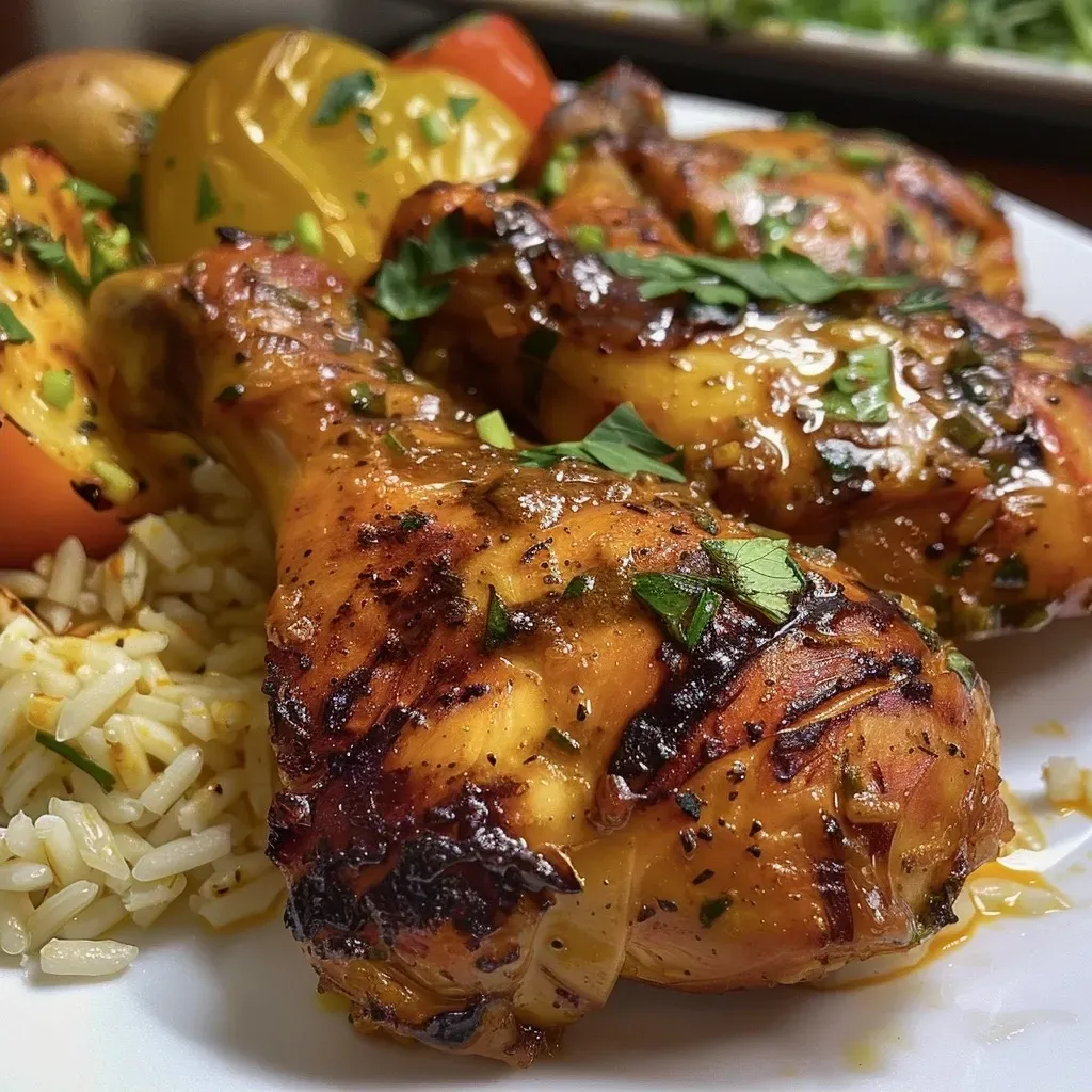 ['Close-up de um prato de galinhada caipira, mostrando frango e arroz.', 'Galinhada caipira suculenta em um prato, com legumes coloridos.', 'Prato de galinhada caipira, com frango, arroz e vegetais.', 'Detalhe de galinhada caipira, enfatizando a textura e os ingredientes.']