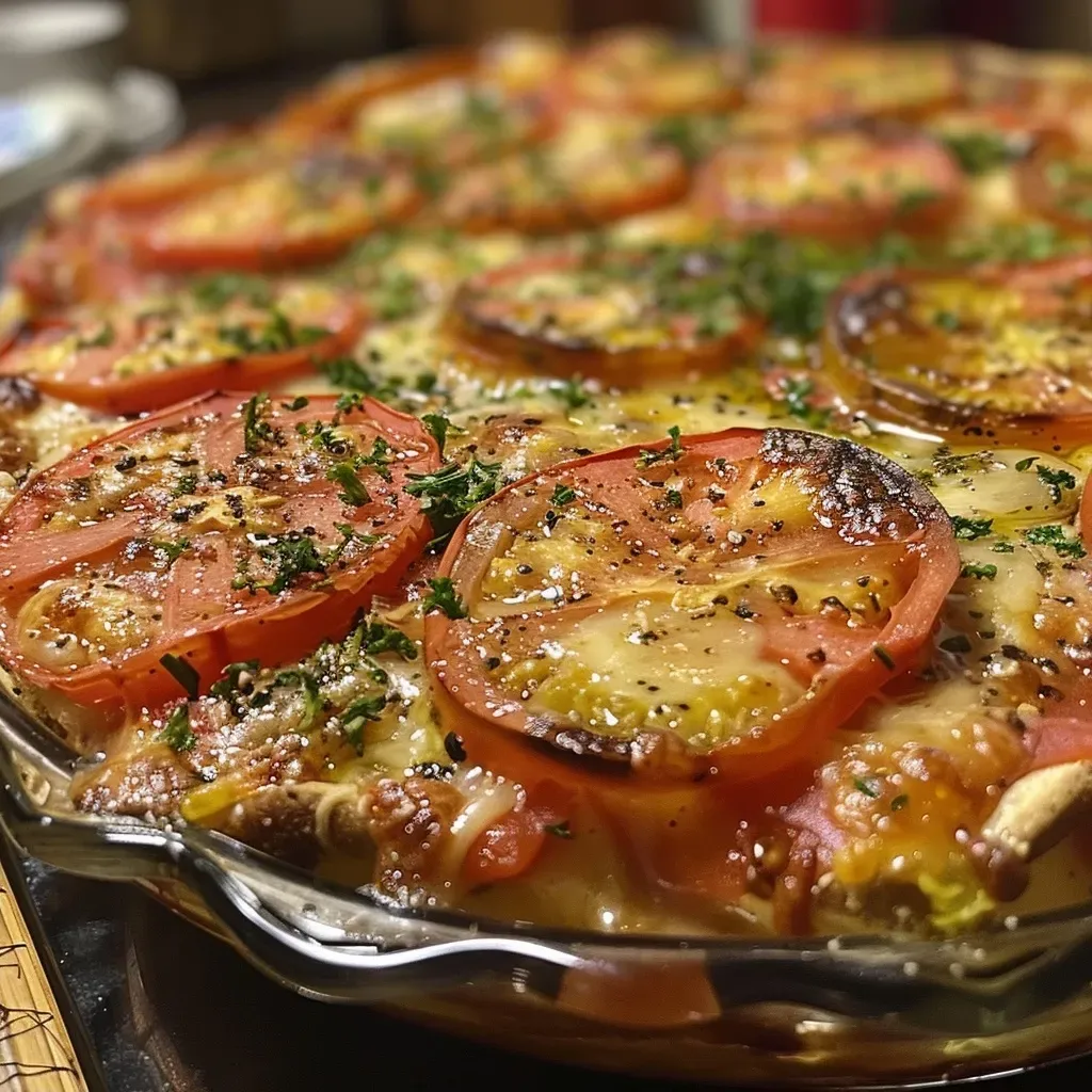['Lasanha de atum em camadas suculentas.', 'Porção de lasanha de atum com queijo derretido.', 'Close-up de lasanha de atum com molho e ervas.', 'Lasanha de atum pronta para servir, com ingredientes frescos.']