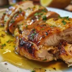 ['Lasanha de frango com molho branco em close.', 'Camadas de lasanha de frango coberta com molho branco.', 'Lasanha de frango desfiado e queijo derretido.', 'Prato de lasanha de frango com borda dourada.']