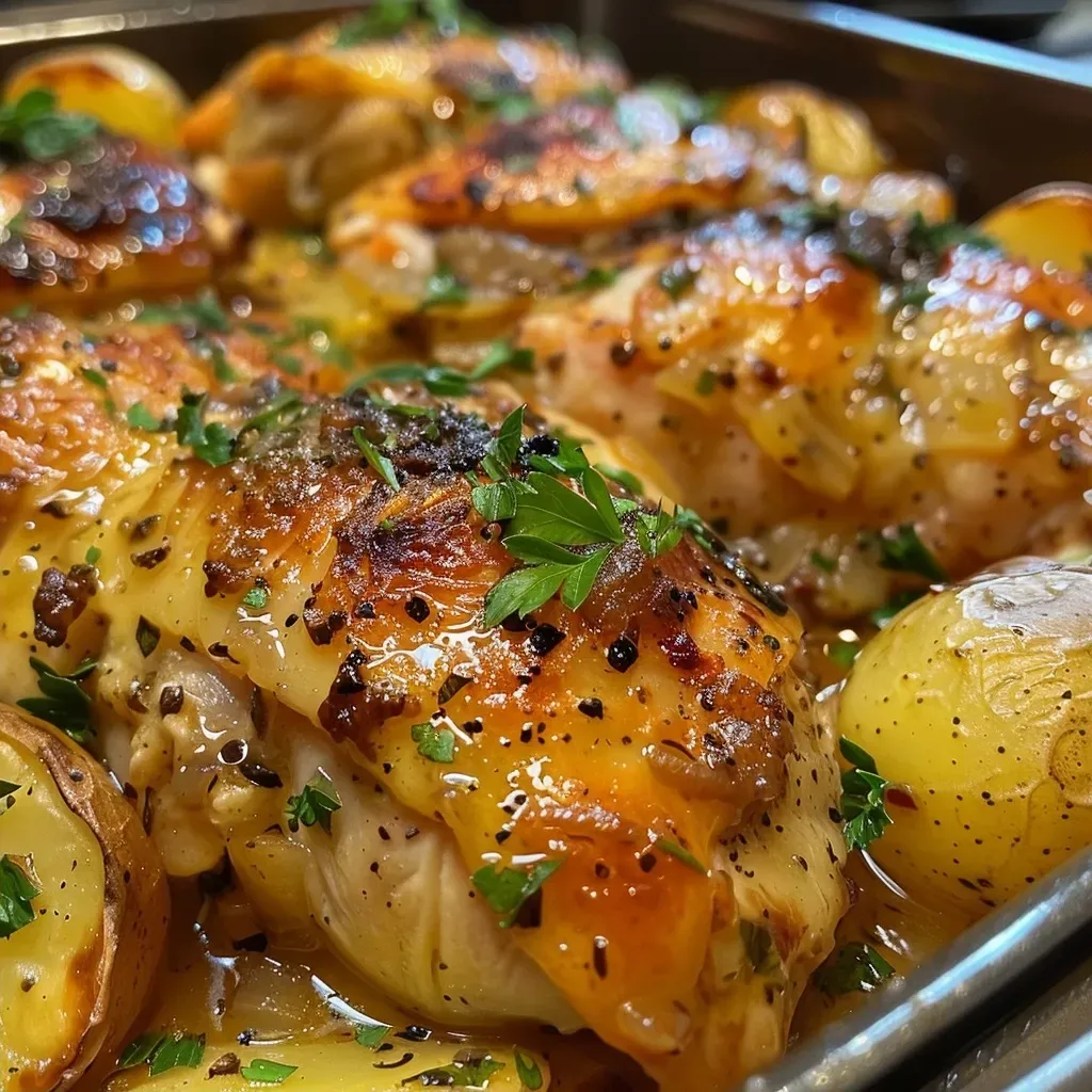 ['Lasanha de frango com molho branco em close.', 'Camadas de lasanha de frango coberta com molho branco.', 'Lasanha de frango desfiado e queijo derretido.', 'Prato de lasanha de frango com borda dourada.']