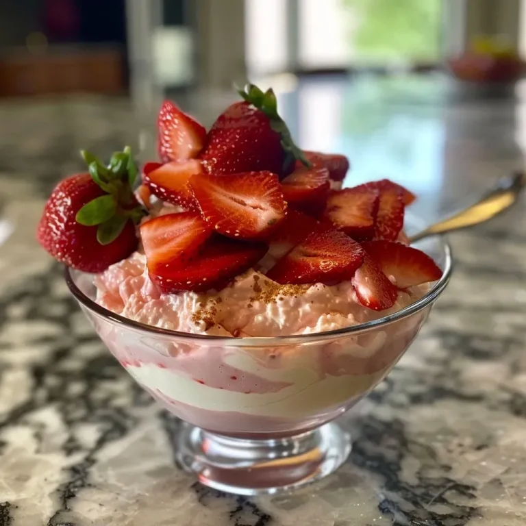 ['Mousse de ricota com morangos em um recipiente.', 'Close de mousse de ricota com morangos frescos no topo.', 'Mousse cremosa de ricota decorada com morangos.', 'Tigela de mousse de ricota com morangos em destaque.']