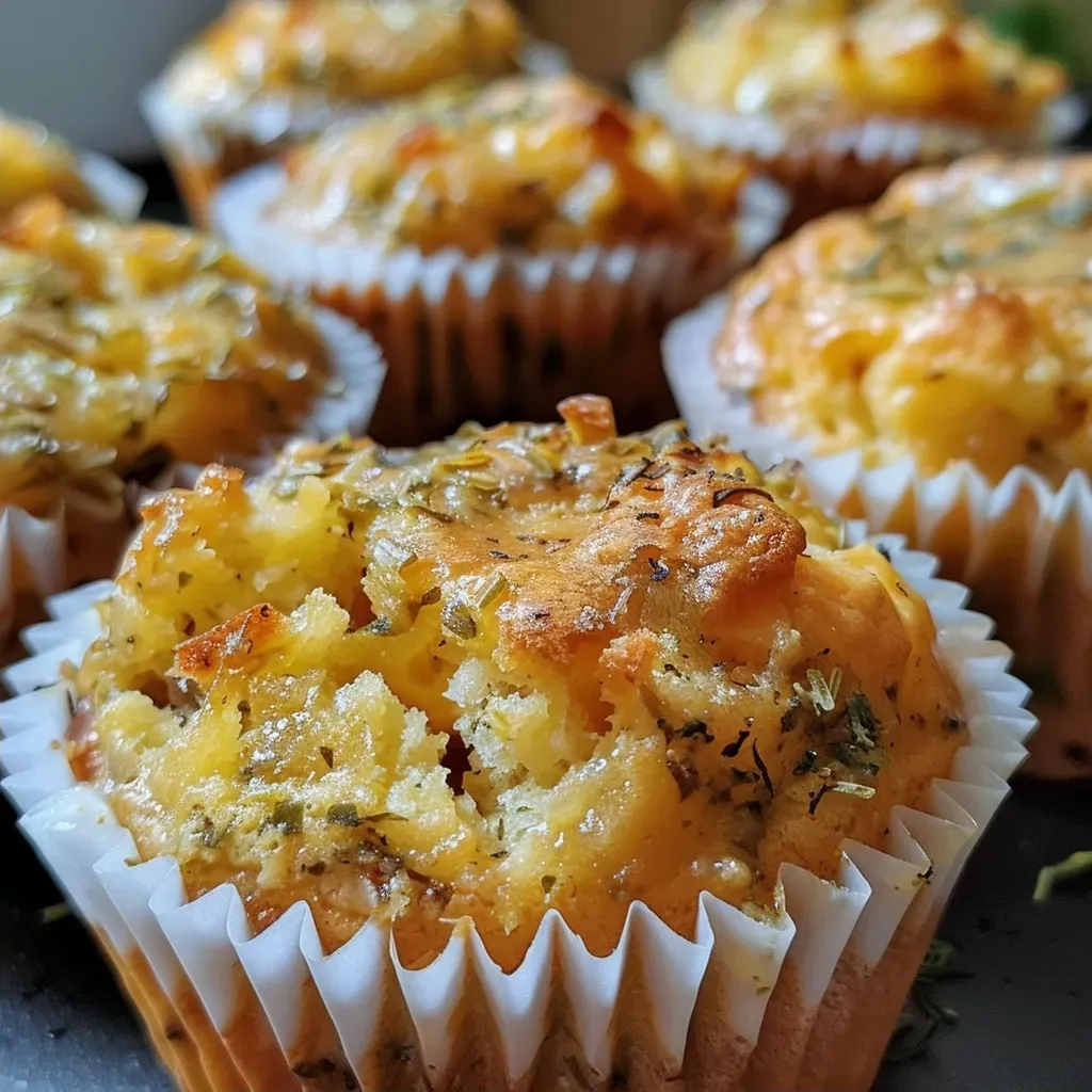 Muffins de atum e legumes, tostados e apetitosos.