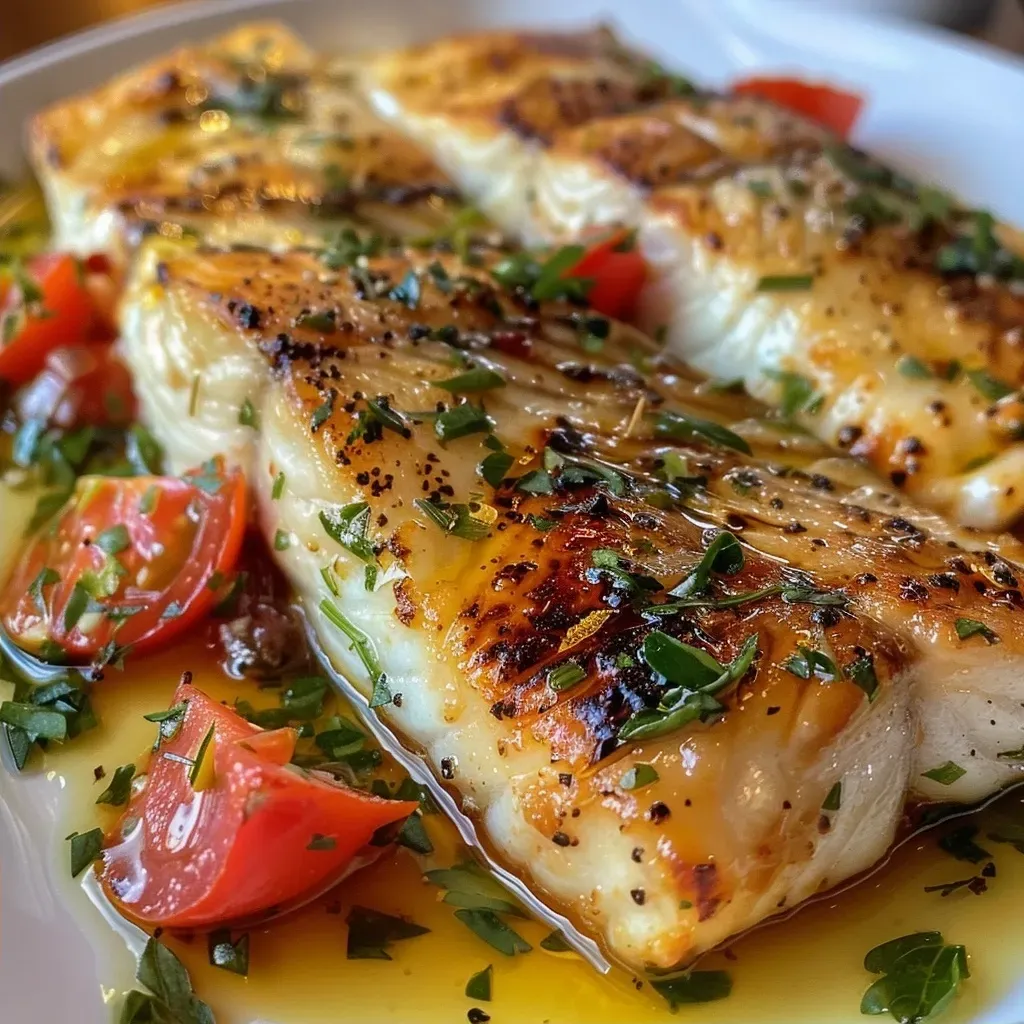 Peixe assado com crosta crocante de amêndoas e ervas.
