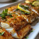 ['Filé de tilápia frito crocante em um prato.', 'Peixe frito com aparência suculenta e temperos visíveis.', 'Porção de peixe frito com uma apresentação apetitosa.', 'Close-up de um filé de tilápia frito dourado e crocante.']