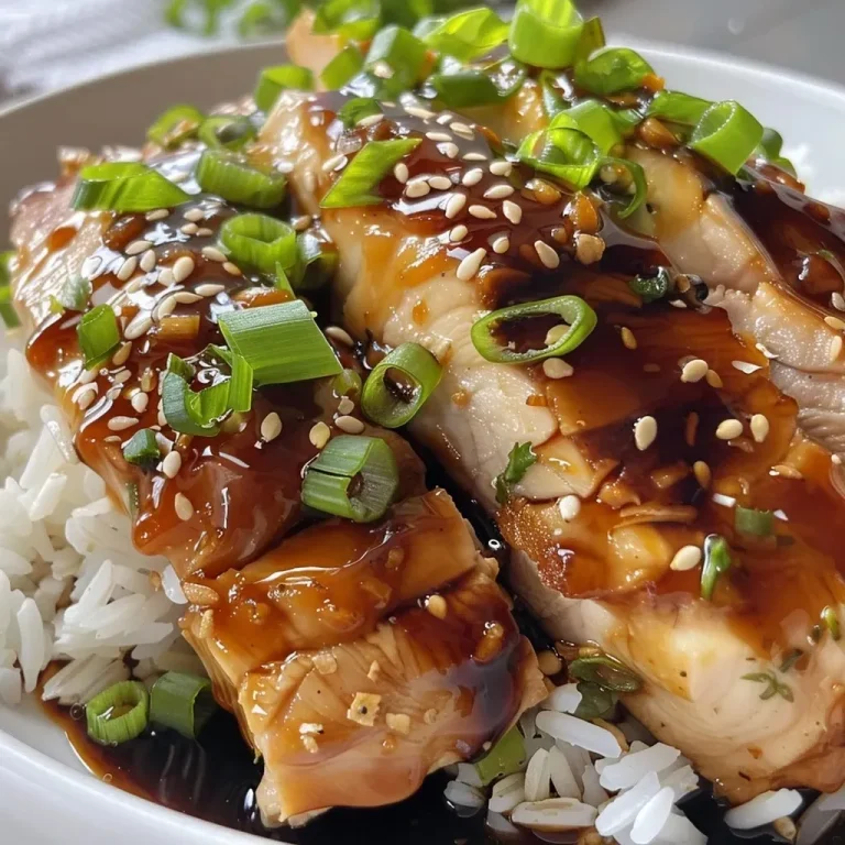 ['Prato de Pollo teriyaki suculento com molho brilhante.', 'Peito de frango ao molho teriyaki, decorado com cebolinhas.', 'Close de frango teriyaki com gergelim e ingredientes ao fundo.', 'Frango teriyaki grelhado, rodeado por molho e cebolinhas.']
