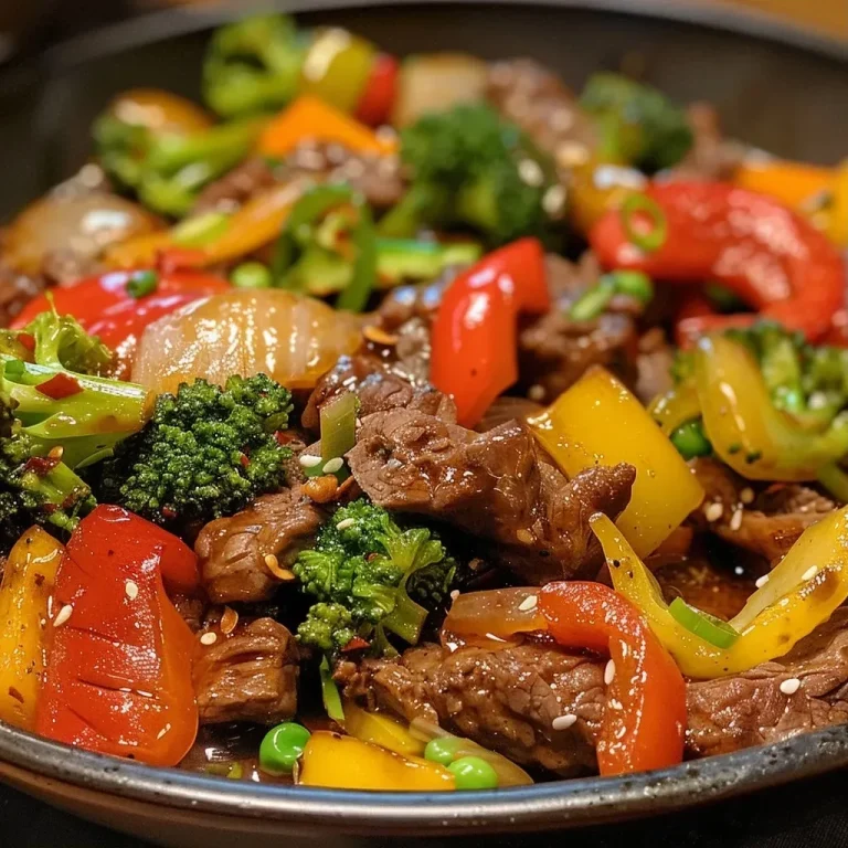 ['Prato de carne magra com vegetais coloridos.', 'Stir-fry de carne bovina e legumes frescos em close.', 'Carne e vegetais saudáveis em uma tigela.', 'Refeição deliciosa e saudável com pedaços de carne e legumes.']