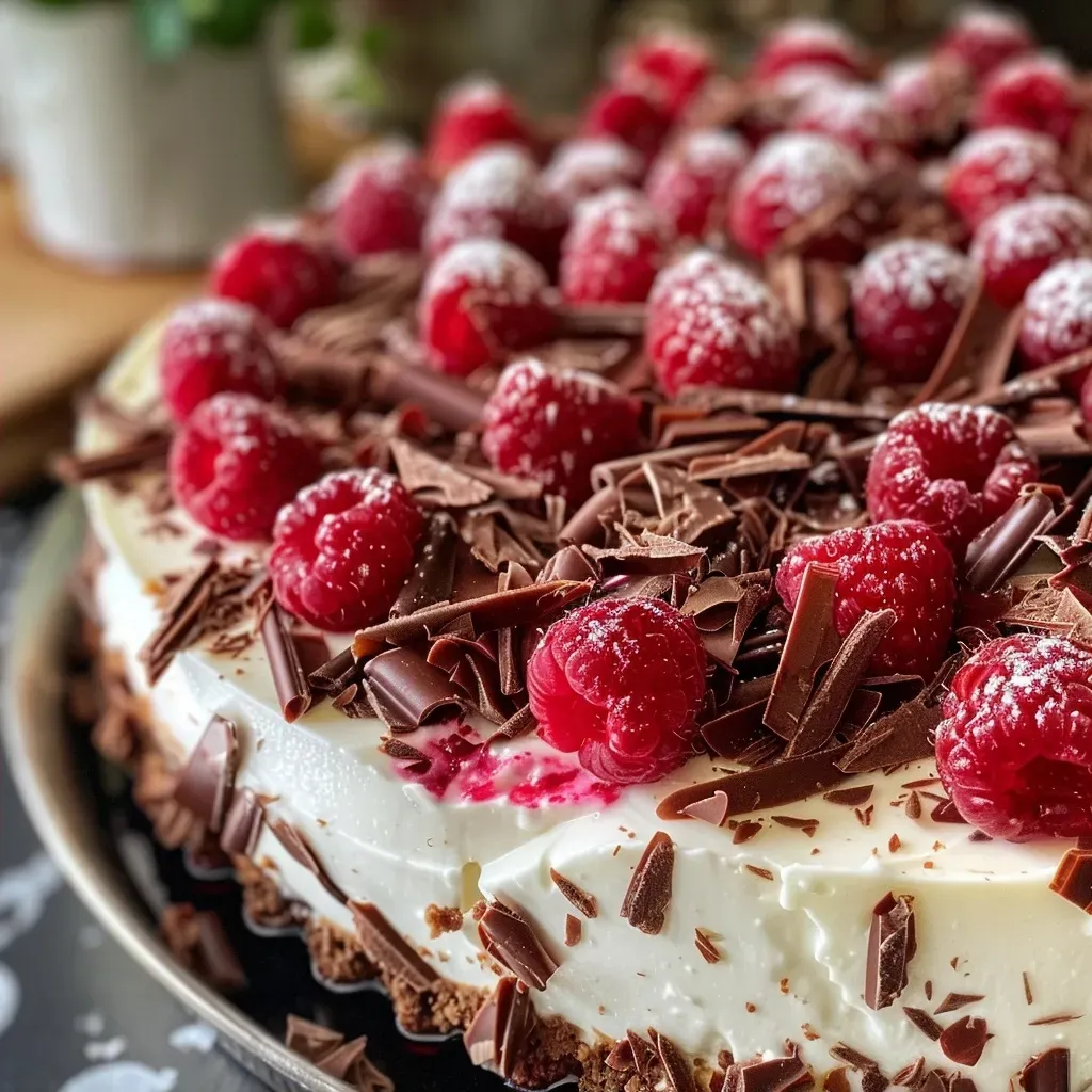 ['Rocambole de Natal recheado com mascarpone e framboesas.', 'Close-up de um rocambole de Natal com chocolate branco e framboesas.', 'Rocambole decorado com framboesas e açúcar de confeiteiro.', 'Fatia de rocambole de Natal com uma cobertura cremosa e frutas frescas.']