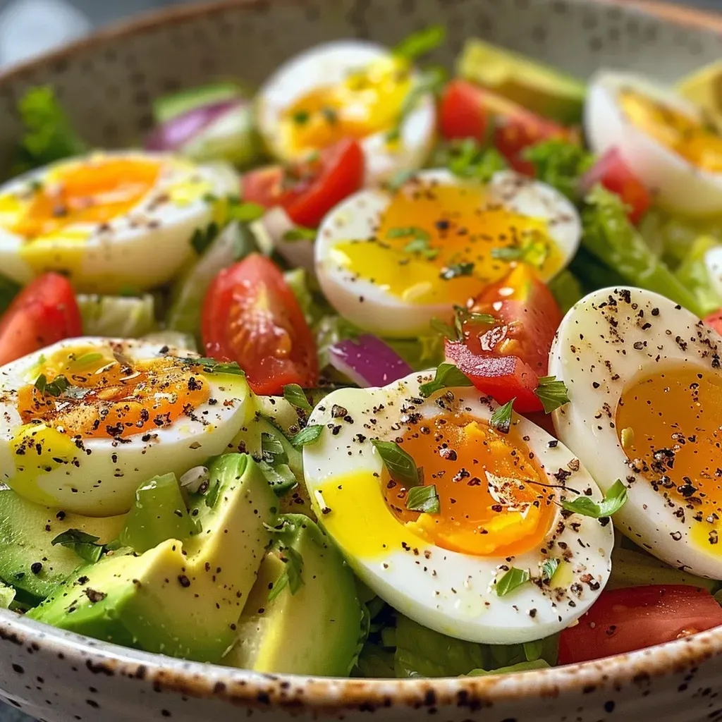Salada de ovo com abacate em um wrap integral.
