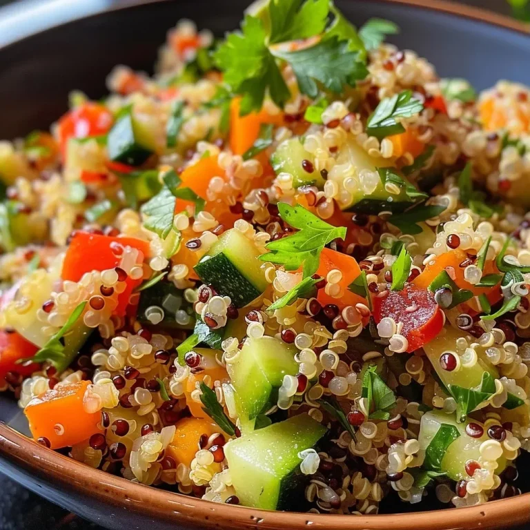 ['Salada de quinoa com legumes assados, vista lateral.', 'Close-up de salada rápida de quinoa com vegetais coloridos.', 'Prato de salada de quinoa com legumes frescos e temperos.', 'Salada de quinoa e vegetais assados em uma tigela.']