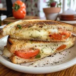['Sanduíche de peru com queijo e tomate em close, mostrando camadas suculentas.', 'Vista lateral de um sanduíche de peru defumado, queijo e tomate fresco.', 'Sanduíche recheado com fatias de peru, queijo e tomate, em um prato.', 'Sanduíche de pão com peru, queijo e fatias de tomate, com alface opcional.']