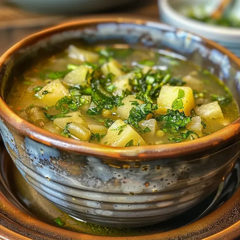 ['Sopa verde cremosa em uma tigela.', 'Close de sopa verde com legumes frescos.', 'Sopa verde servida com um toque de limão.', 'Tigela de sopa verde com couve e acelga.']