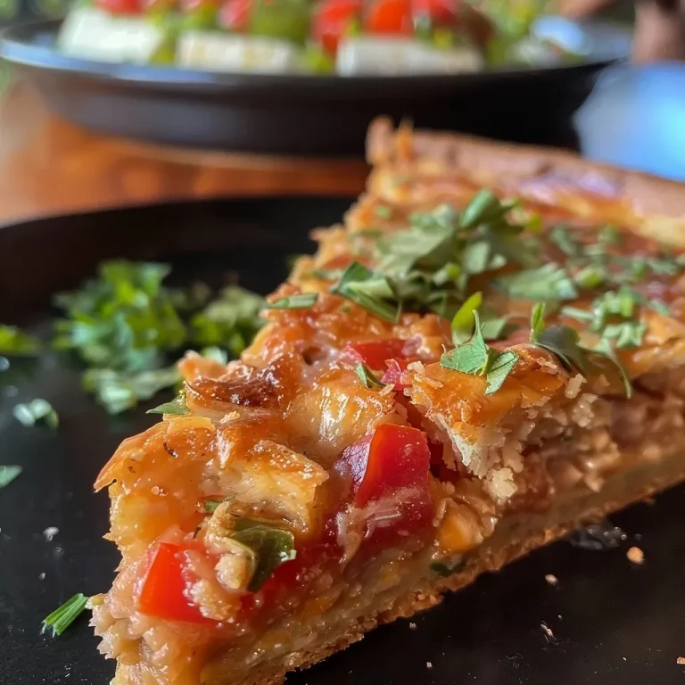 ['Torta salgada de atum em close, com camadas de ingredientes visíveis.', 'Torta de atum de liquidificador, com textura suculenta e cobertura de ervas.', 'Porção de torta salgada de atum, destacando a crocância da massa.', 'Vista lateral da torta salgada de atum, mostrando recheio e consistência.']