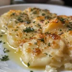 Prato de Bacalhau à Gomes de Sá com camadas de batatas e azeitonas.