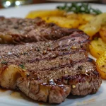 Bife à milanesa frito, crocante e suculento.