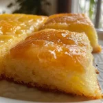 Bolo de baunilha clássico com camadas visíveis, macio e apetitoso.