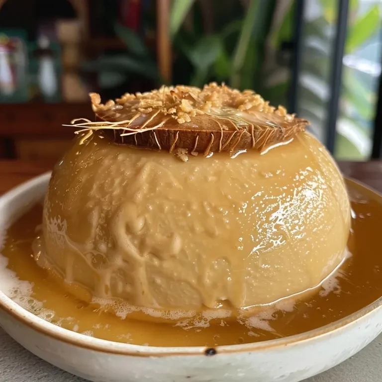 Bolo de Coco Gelado em uma fatia, mostrando sua textura fofa e molhada.