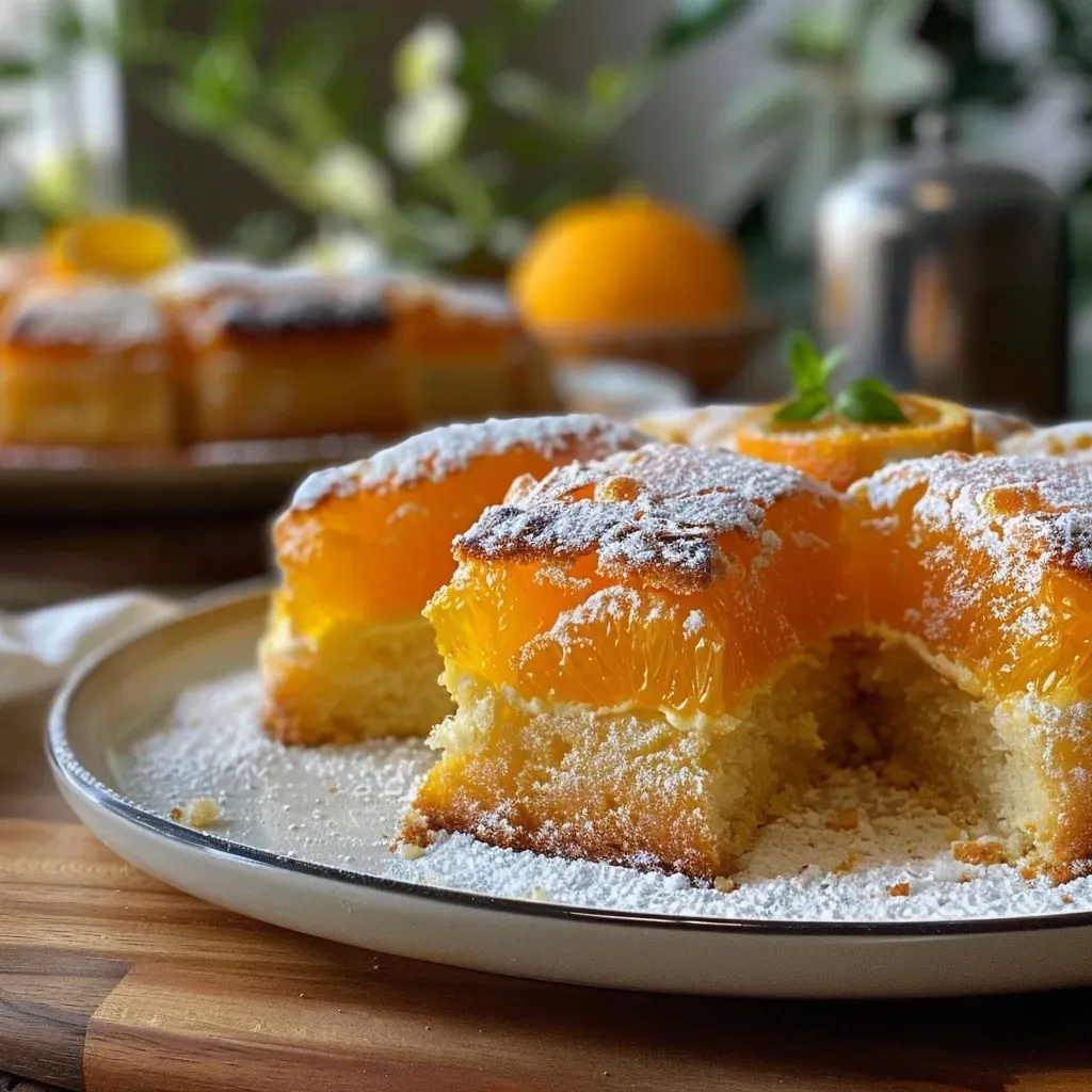 Fatia de bolo de fubá mostrando textura e a combinação de laranja e erva-doce.