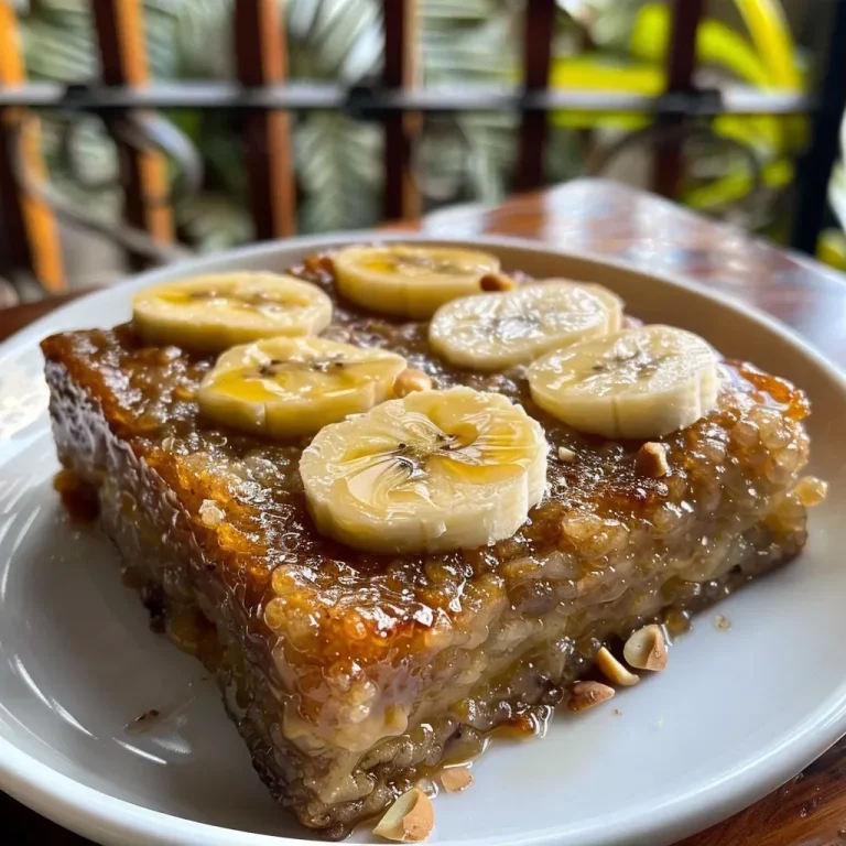 Bolo fit de banana com aveia, fatiado e bem apresentável.