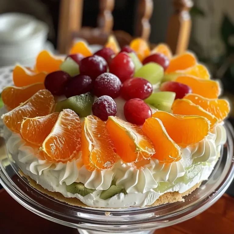A Delícia do Bolo Grego de Iogurte: Uma Explosão de Sabores e Texturas! Bolo Grego de Iogurte com Frutas em corte lateral, mostrando camadas e cobertura.