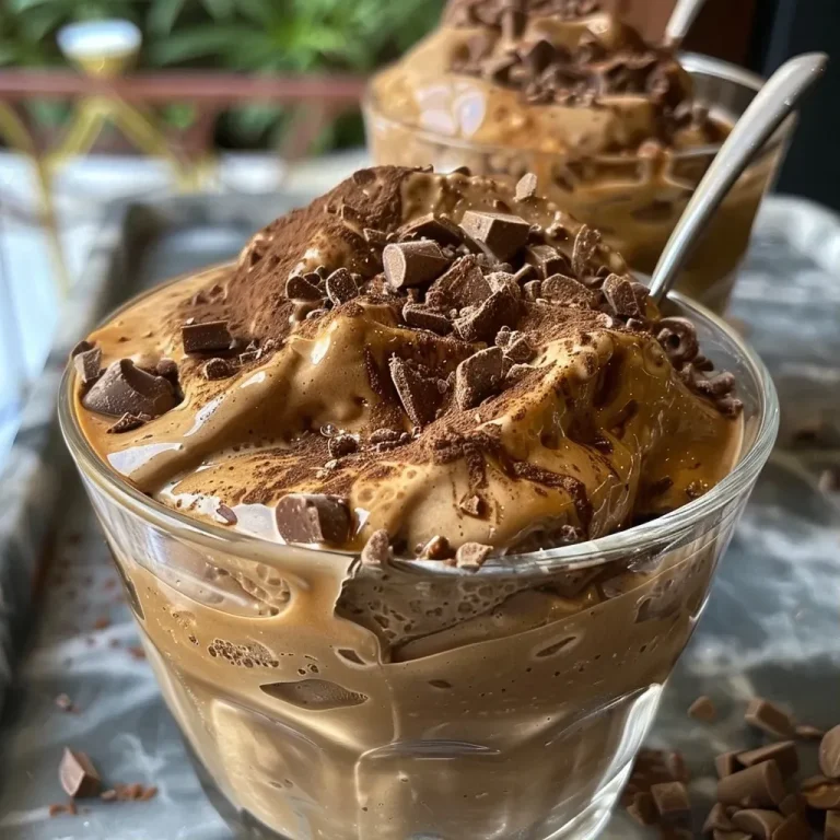 Café gelado cremoso com leite condensado e chantilly.