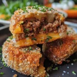 Croquete de carne fitness com recheio suculento.