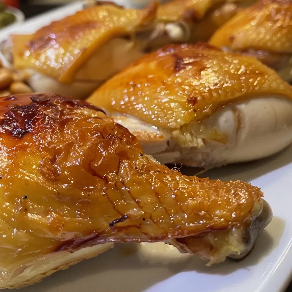 Fatia de empadão de frango com recheio suculento.