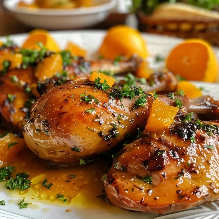 O Frango Assado que Encanta: Laranja e Alecrim para uma Refeição Inesquecível Frango assado com laranja e alecrim em close.