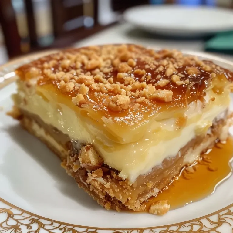 Fatias de Pavê de Nozes com Doce de Leite em um prato.