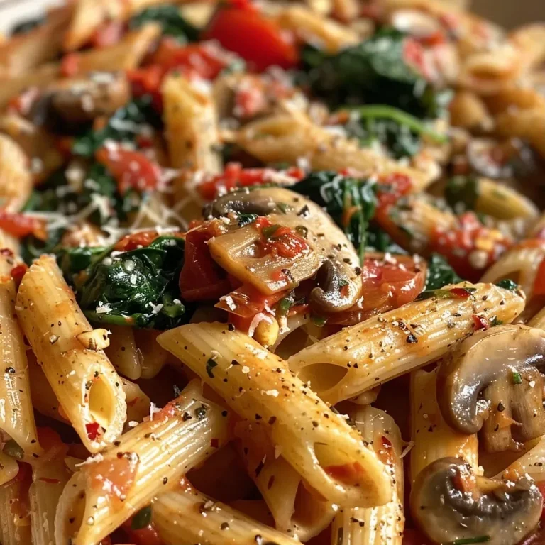 Penne Rosa: Uma Explosão de Sabores que Encanta Close-up de um prato de Penne Rosa com molho cremoso.