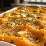 Purê de batata doce salgada cremoso em um prato.