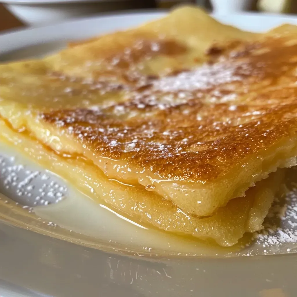 Close em um Sonho de Padaria, com uma casquinha dourada e açúcar polvilhado por cima.