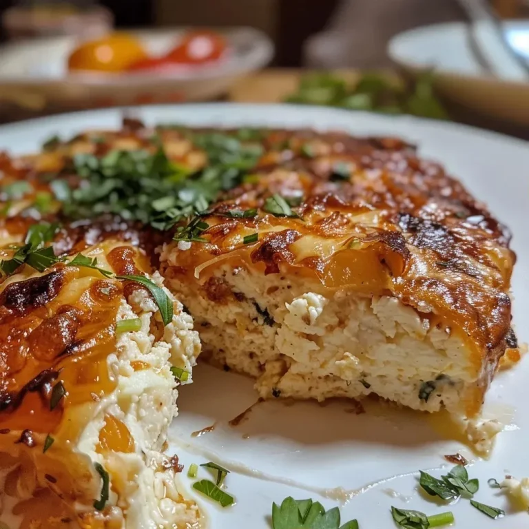 Descubra a Torta Proteica de Frango que Vai Transformar Seu Almoço Torta Proteica de Frango cortada, mostrando camadas suculentas.