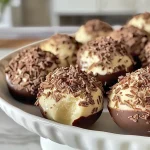 Trufas de maracujá com casquinha branca.